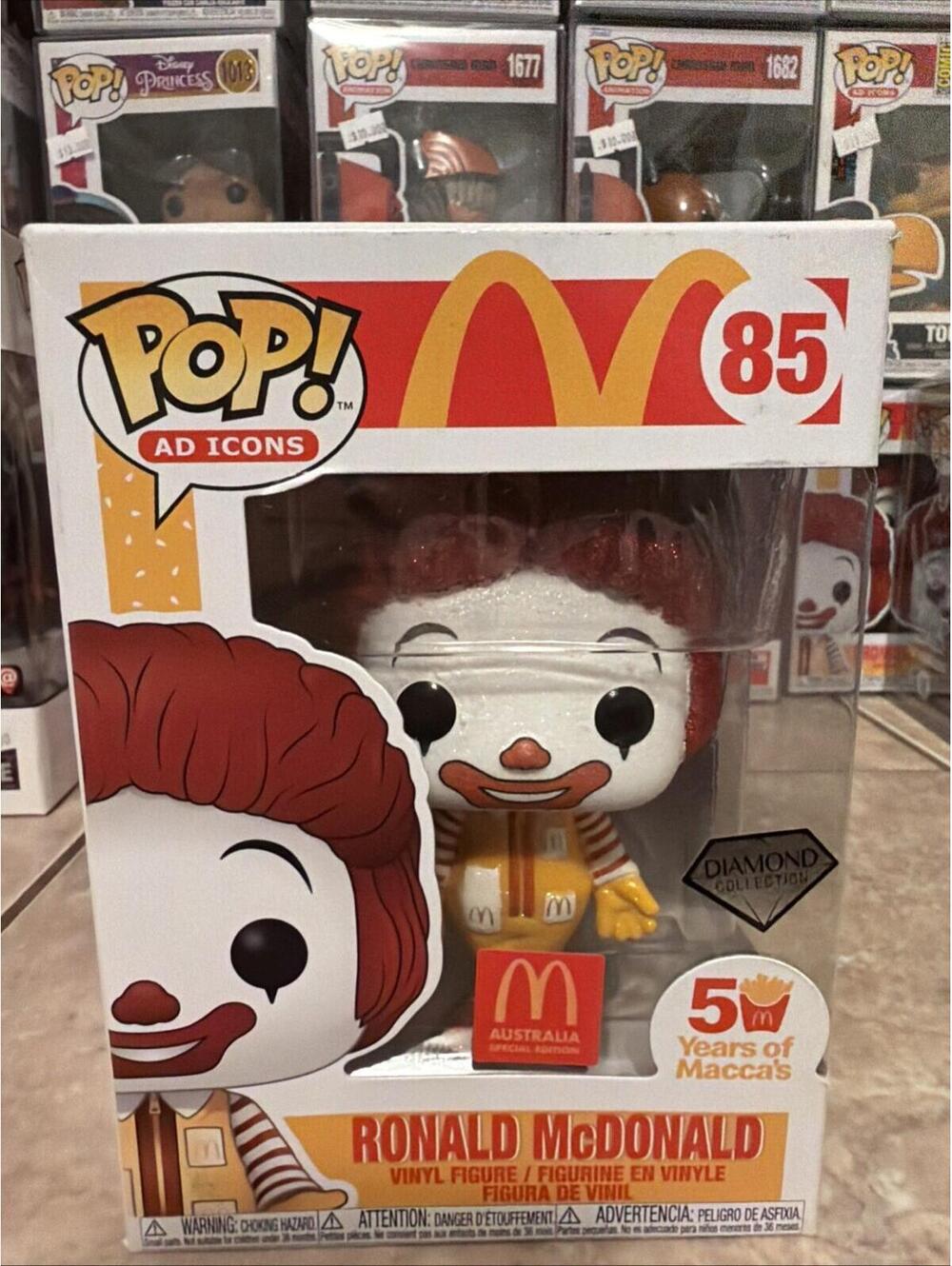 Funko Pop! Vinyl: McDonald's - Ronald McDonald (Diamond Glitter) w/Protector
